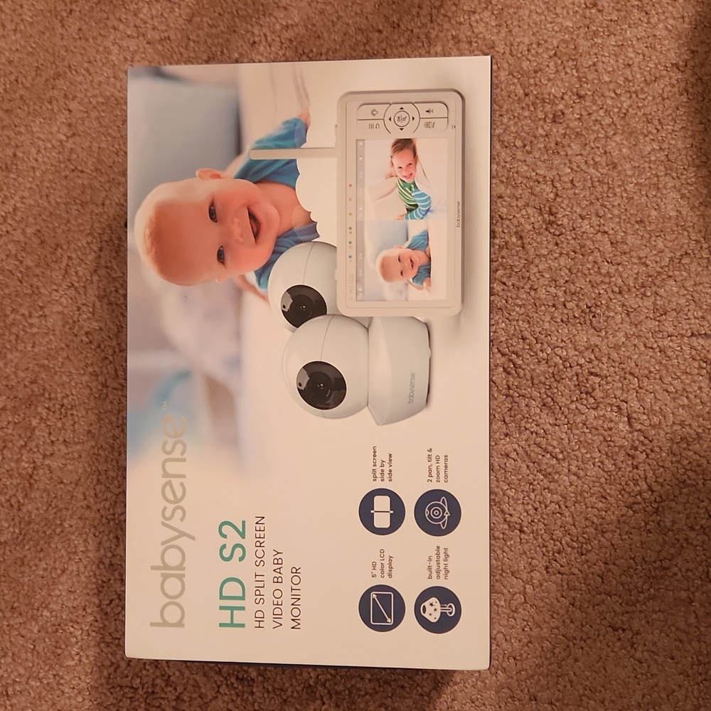 babysense HD S2 split screen video baby monitor